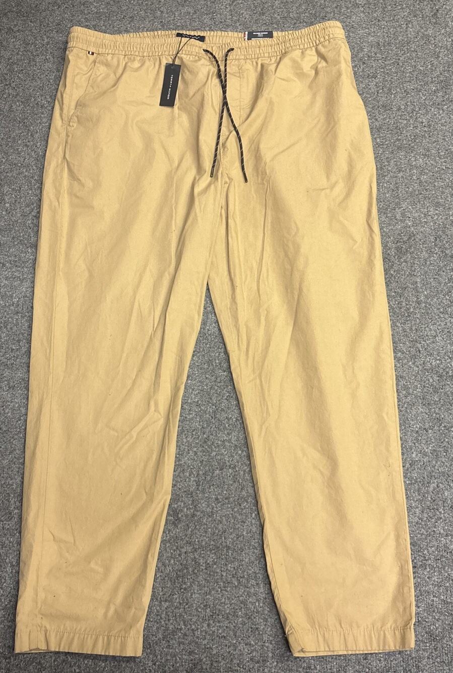 NWT Tommy Hilfiger Men’s 3XL Khaki Jogger Pants Relaxed Tapered Casual